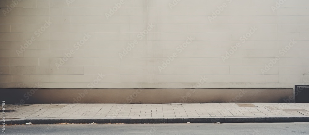 Leinwandbilder spacious street wall sign with empty space for adding text, copy space image.