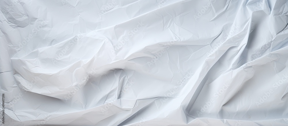 Aufkleber Texture background of crumpled and creased white paper, ideal for marketing with copy space image.