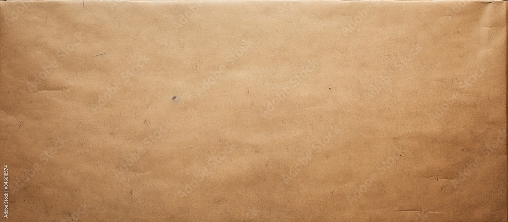Poster Top view of a brown recycled paper texture with an abstract design on an old Kraft paper box, providing a visual backdrop suitable for copy space image.