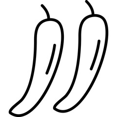 Yellow Chili Pepper Icon