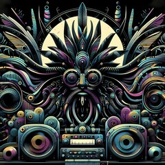 Abstract Vibrant Music-RoboRagga