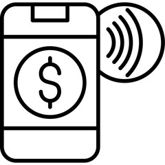 Contactless Nfc Payment Icon