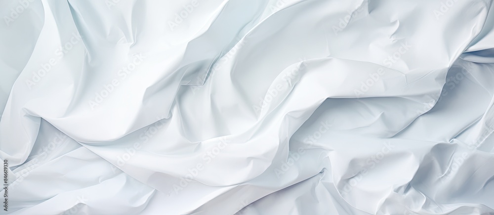 Poster A crumpled white paper provides an abstract background for designers, featuring ample copy space image.