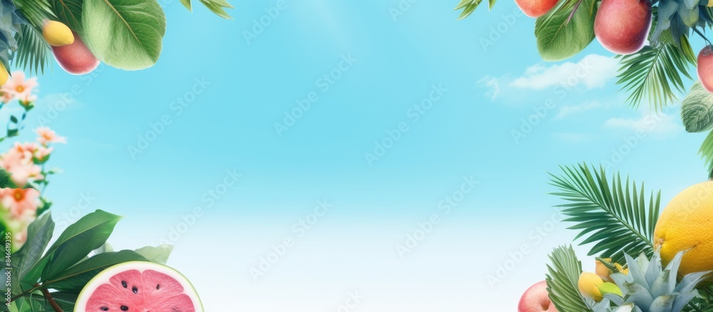Aufkleber Background image for summer with space for text. with copy space image. Place for adding text or design
