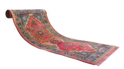 Flying magic carpet on a transparent background