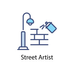 Street Artist vector icon