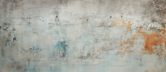 Grungy concrete surface with a weathered and worn wall showing damaged paint, suitable as a...