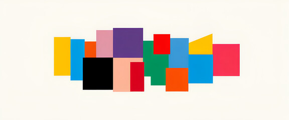 illustrazione con elementi geometrici a tema astratto contemporaneo