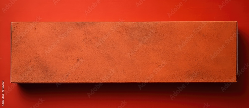 Poster vibrant red abstract paper texture background with an old kraft paper box showcasing an orange craft