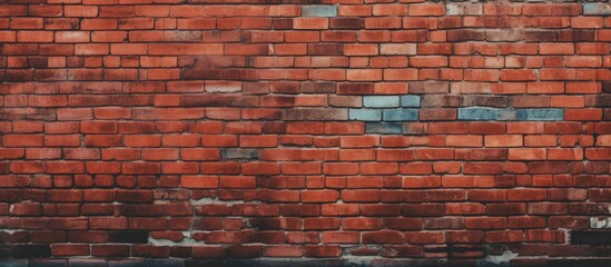 Vibrant brick wall with copy space image.