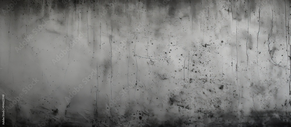 Aufkleber texture of an aged cement wall with dark gray and black tones, portraying an abstract design under a