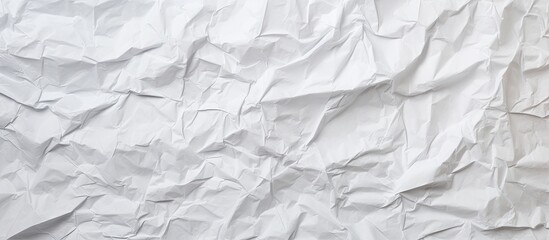 Obraz premium Texture background of crumpled and creased white paper, ideal for marketing with copy space image.
