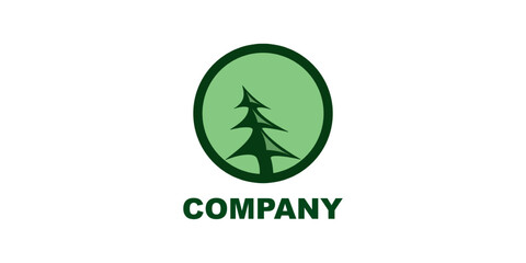 Fototapeta premium Evergreen Spruce Tree Logo Design