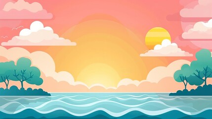 Obraz premium Global air quality flat design side view health theme water color colored pastel