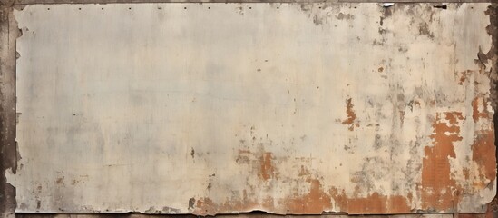 Tattered paper posters create a weathered look on an urban street billboard, providing a textured background for copy space image.