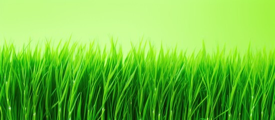 Obraz premium Excellent sample of small wheat grass with a vibrant green color, perfect for the copy space image.