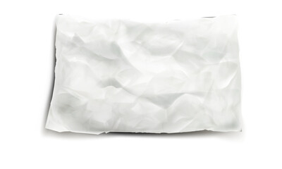 Obraz premium Crumpled white paper isolated on transparent background.