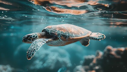 Fototapeta premium Graceful Sea Turtle