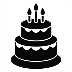 birthday cake silhouette