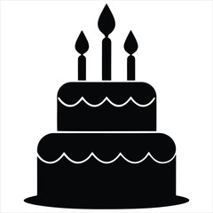 birthday cake silhouette