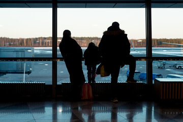 Family Waiting for the Flight