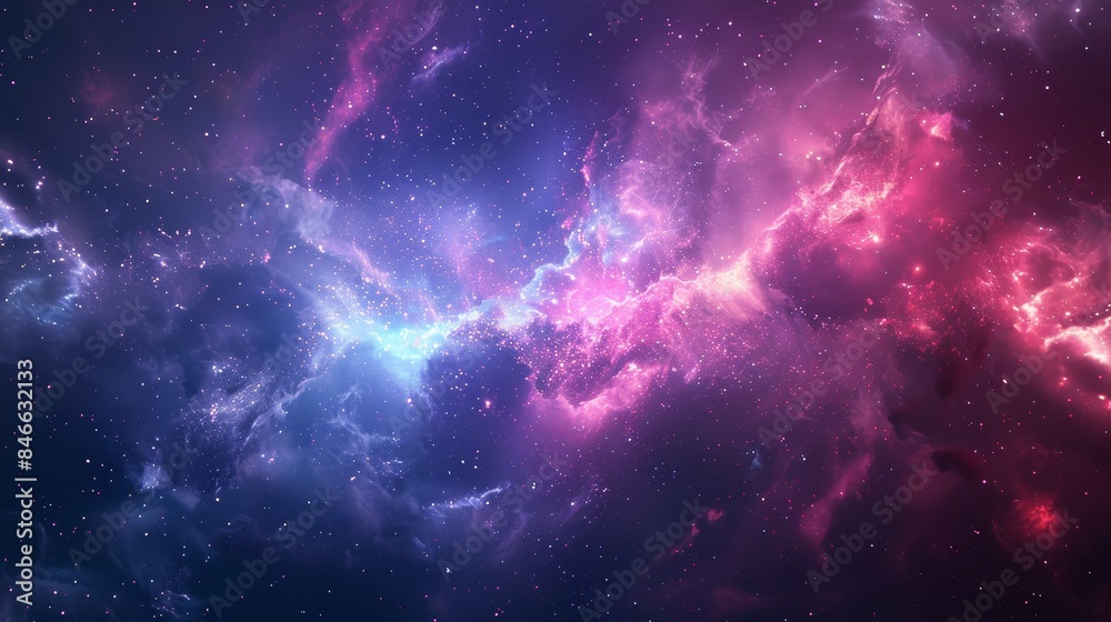 Canvas Prints A colorful galaxy with a purple and blue swirl