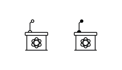 Lecture Podium icon design with white background stock illustration