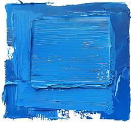 Blue Simplicity: A Flat Solid Blue Rectangle Painted with a Stiff Brush