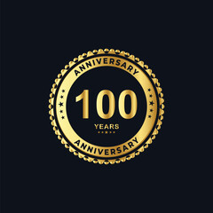 100 year anniversary celebration design template. vector template illustration
