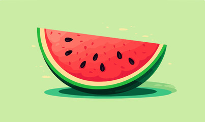 Watermelon vector flat minimalistic isolated vector style illustration