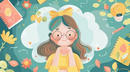 Creative Workspace with Inspiring Floral Decor