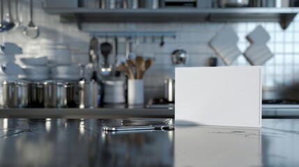 Professional Chef's Business Cards Culinary Arts and Kitchen Utensils on a Stylish Countertop