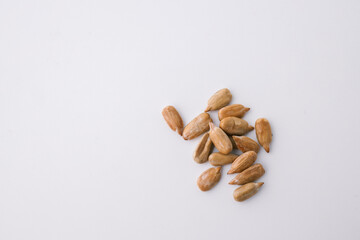 Sunflower seeds isolated on white background