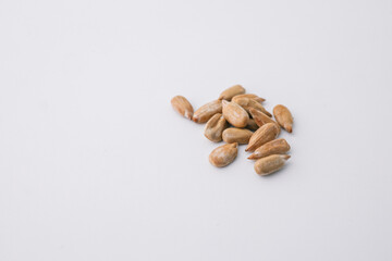 Sunflower seeds isolated on white background