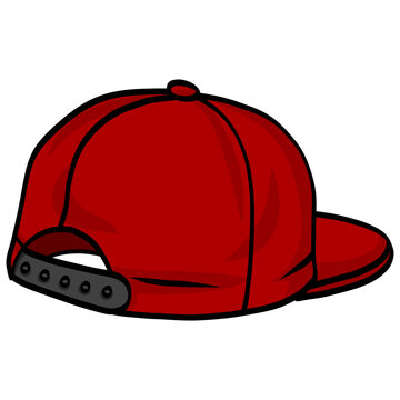 Snapback Cap Backward Hat Illustration Vector Icon