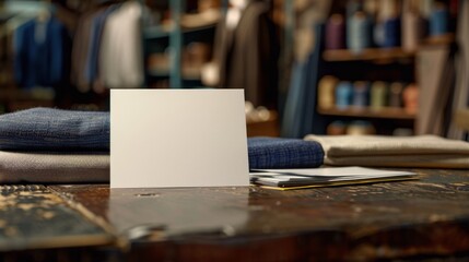 Tailor's Workshop Bespoke Business Cards Fabric Swatches and Measuring Tape