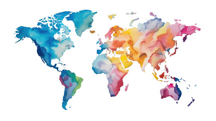 Obraz premium World map on a transparent background