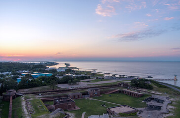 Dauphin Island, Alabama at sunset in June