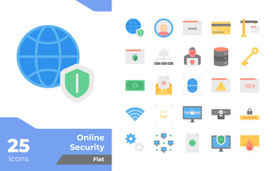 Online Security Flat Icons