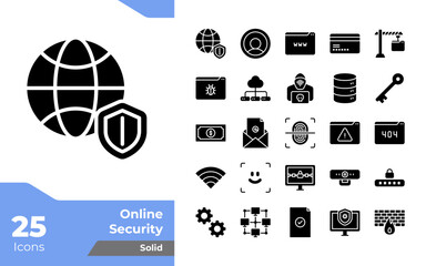 Online Security Solid Icons