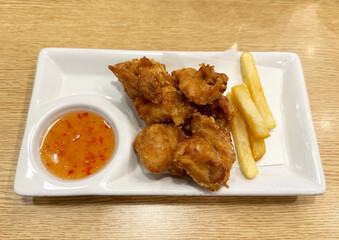 Fried Chicken and French Fries