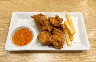 Fried Chicken and French Fries