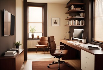 minimalist interior design style futuristic home office sleek furniture state of the art technology