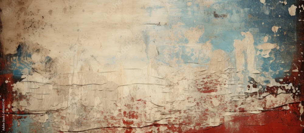 Poster vintage torn posters on textured paper background with copy space image.
