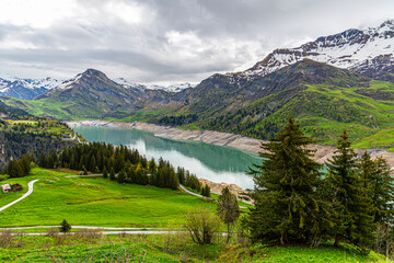 Lac de Roselend, Beaufortain, Savoie, France