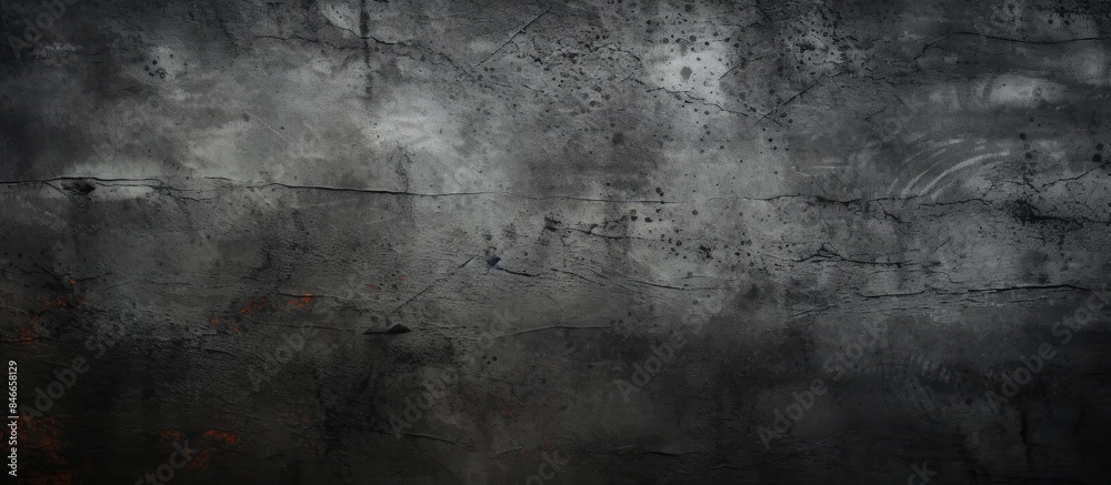 Poster vintage web banner or wallpaper with a gloomy, textured rough dark surface resembling an abstract gr