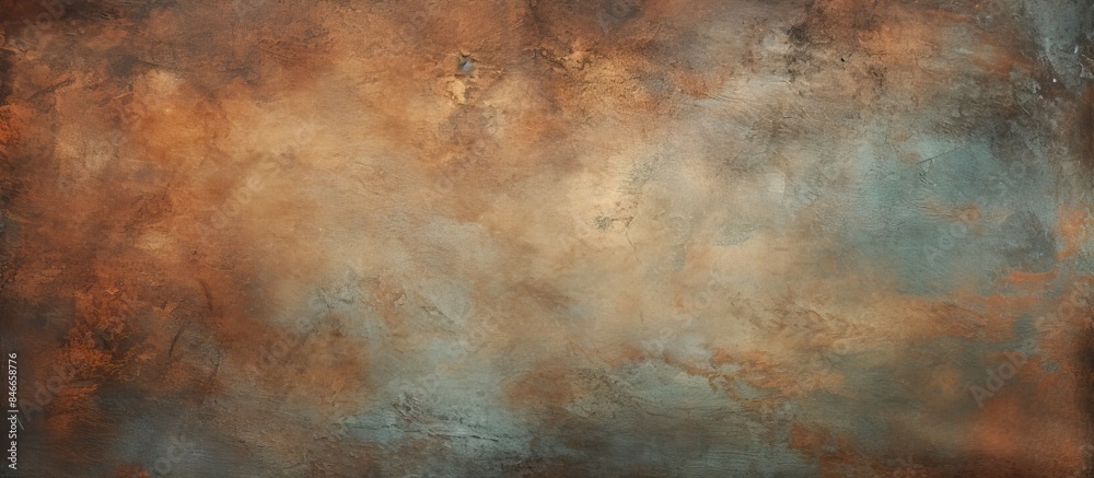 Poster a rustic metallic background featuring copper and bronze tones with a weathered, aged look, providin