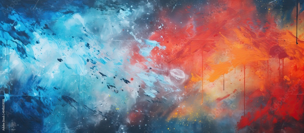 Poster Spray paint abstract texture with copy space image.