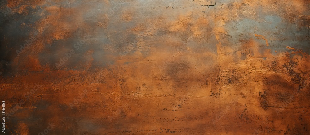Poster a rustic metallic background featuring copper and bronze tones with a weathered, aged look, providin