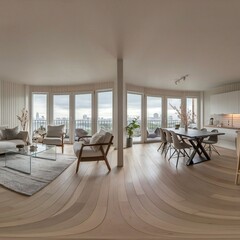 Fototapeta premium living room with fireplace